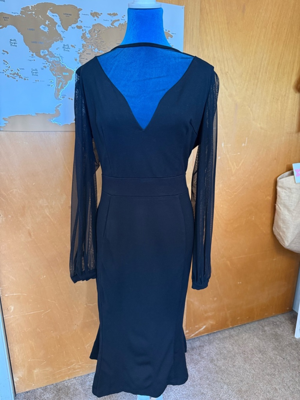 Elvira x PUG Clothing Mila Dress in Black Ponte - Picture 2 of 5
